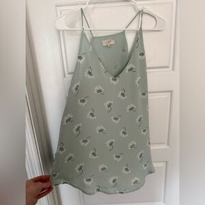LOFT Sage Green Floral Camisole
